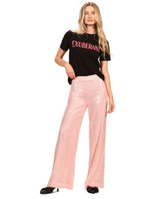 Women's Sequin Wide Leg Pants
