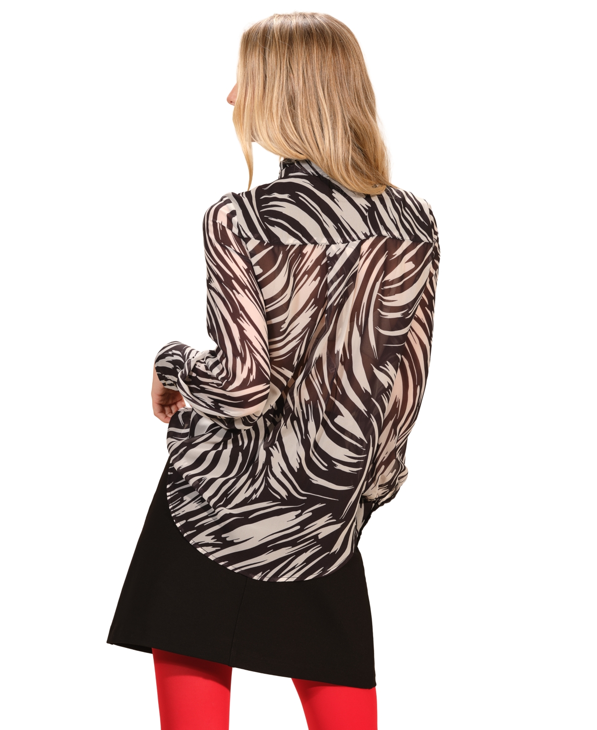 Isaac Mizrahi Women's Long Sleeves Bow Top In Multi