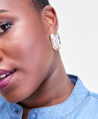 Plus Size Chambray Top, Wide-Leg Pants & Earrings, Macy's Exclusive 