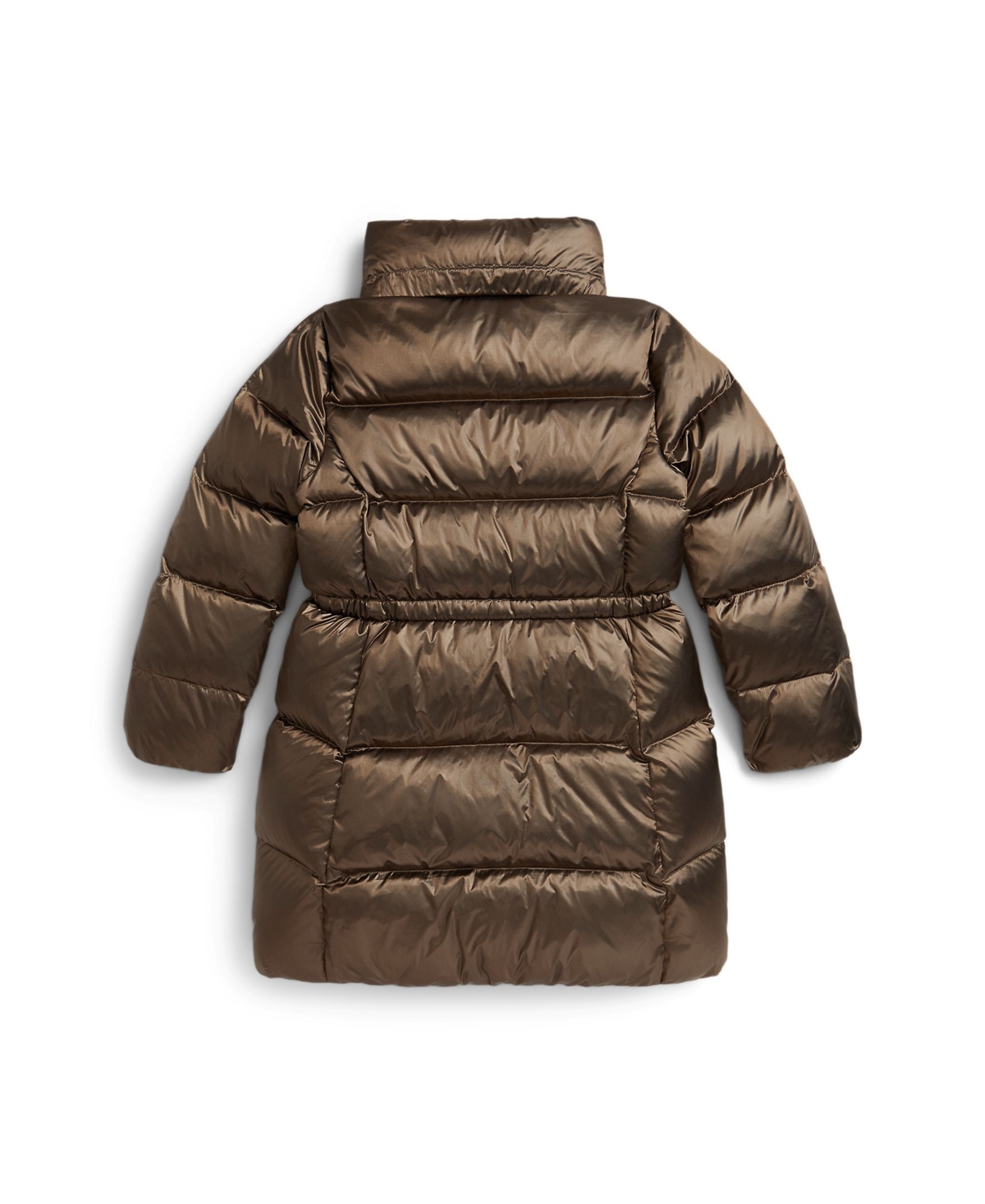 Polo Ralph Lauren Girls 7-16 Metallic Long Sleeves Outerwear Coat In Brown