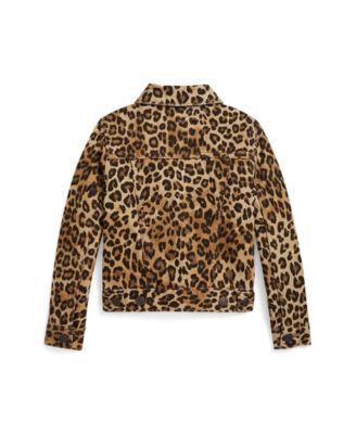 Girls' 2T-6X Leopard-Print Trucker Jacket
