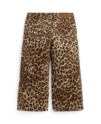 Girls 2T-6X Leopard-Print Wide Leg Jeans