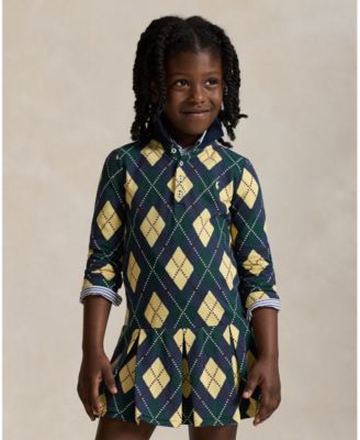 Girls' 2T-6X Printed Polo Dress