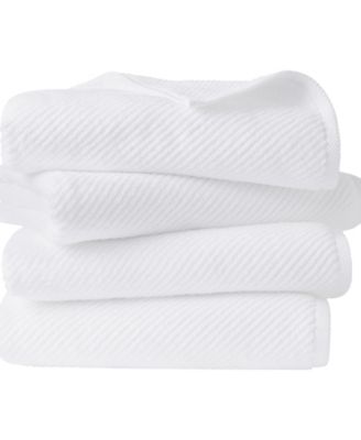Diagonal Ribbed Cotton 4-Pc. Bath Towel Set