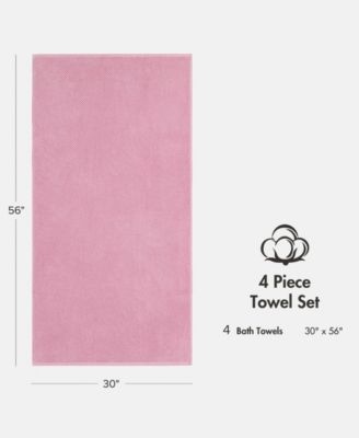 Diagonal Ribbed Cotton 4-Pc. Bath Towel Set