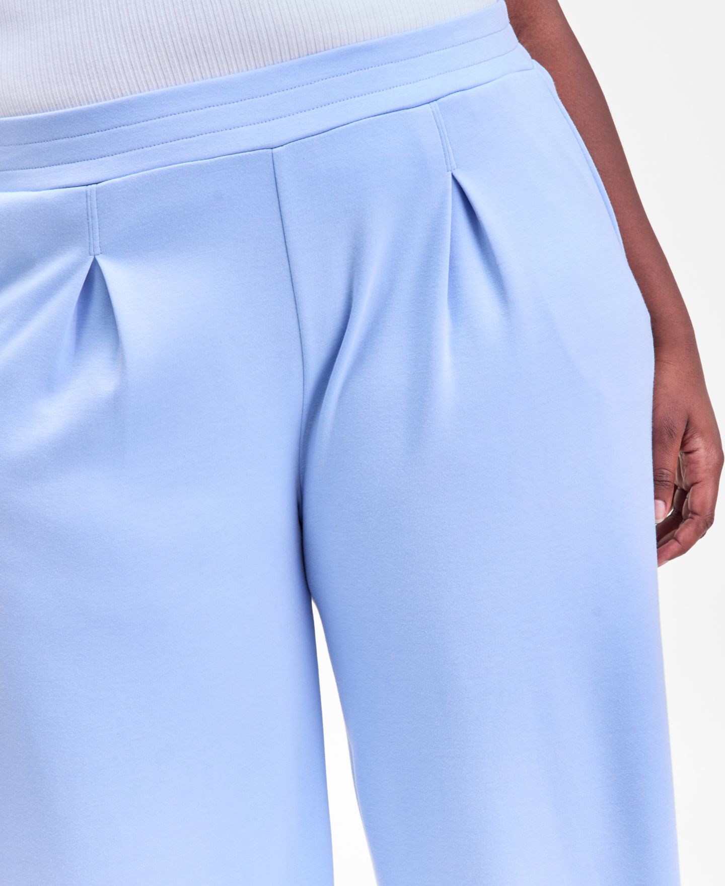 Женские брюки I.N.C. International Concepts Plus Size Pull-On Wide-Leg Sweatpants, цвет: Синий — фото 3