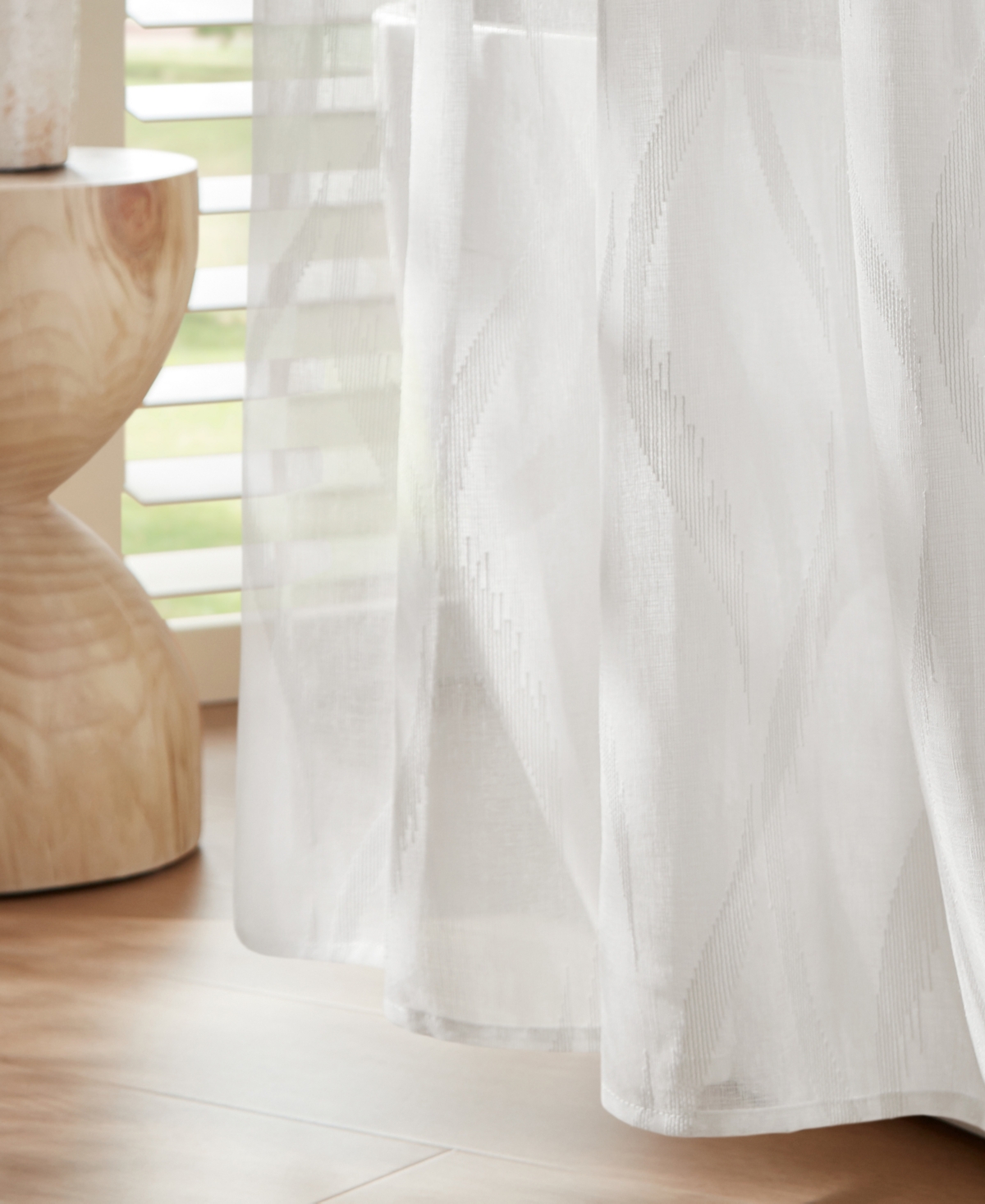 Madison Park Candice Sheer Shower Curtain, 72" X 84" In White