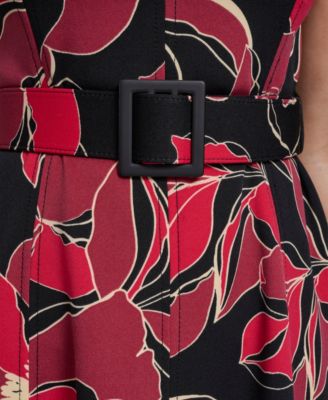 Women's Sleeveless Printed Midi Dress