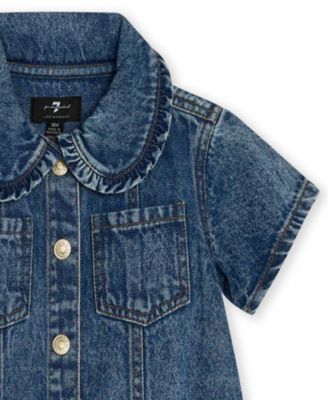 Baby Girls' Denim Dress with Coordinating Bloomers