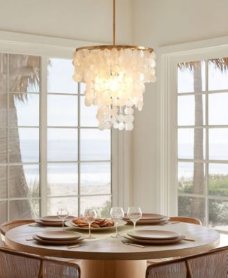 Isla Dimmable Layered Capiz Chandelier