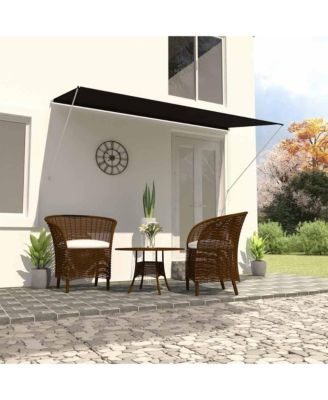 Awning Anthracite Steel frame, polyester fabric with PA coating