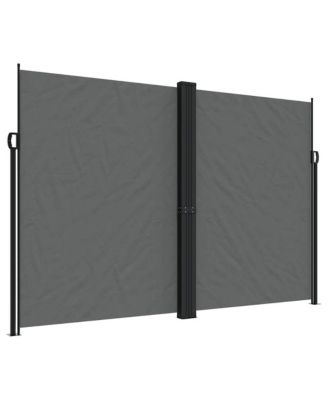 Retractable Side Awning Anthracite Steel 86.6 x 472.4 in