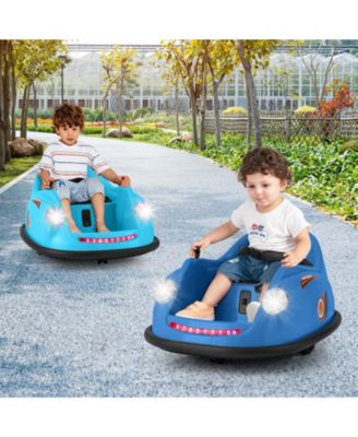 12V Electric Kids Ride on Bumper Car Battery Powered Bumping Car with Remote Control-Blue