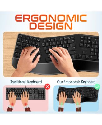 G18 Wireless Ergonomic Keyboard & Optical Vertical Mouse Combo (DKMKITERG18-WB)