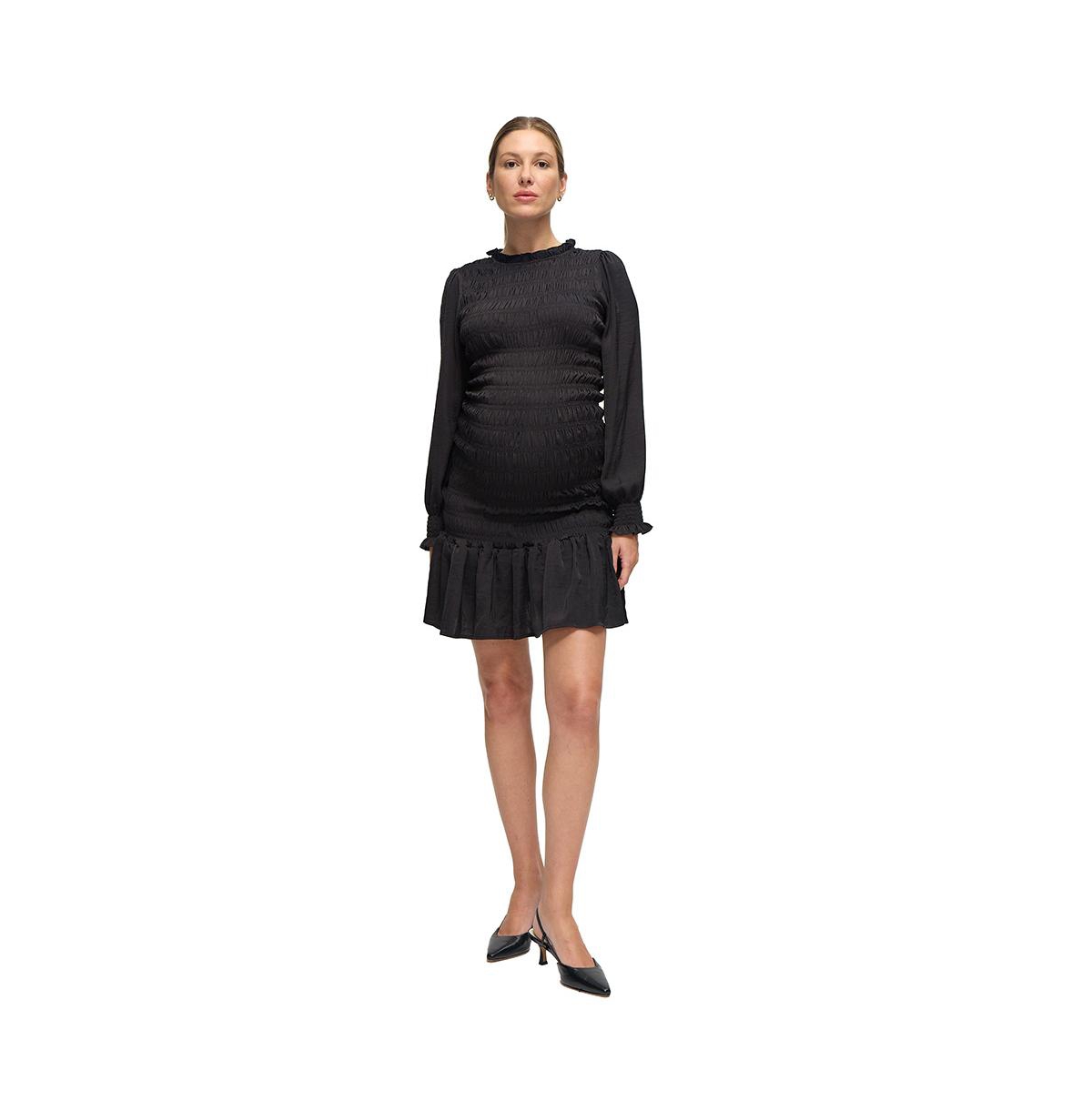 Ingrid + Isabel Maternity Smocked Occasion Short Dress