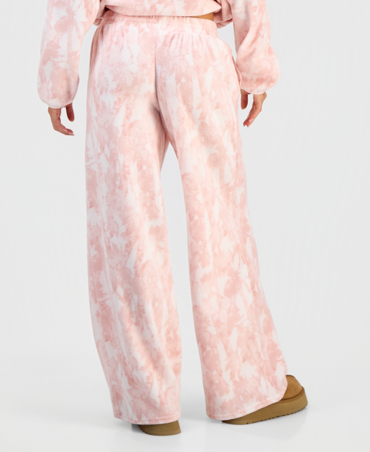 Hippie Rose Juniors' Polar Fleece High-rise Pants In Pink