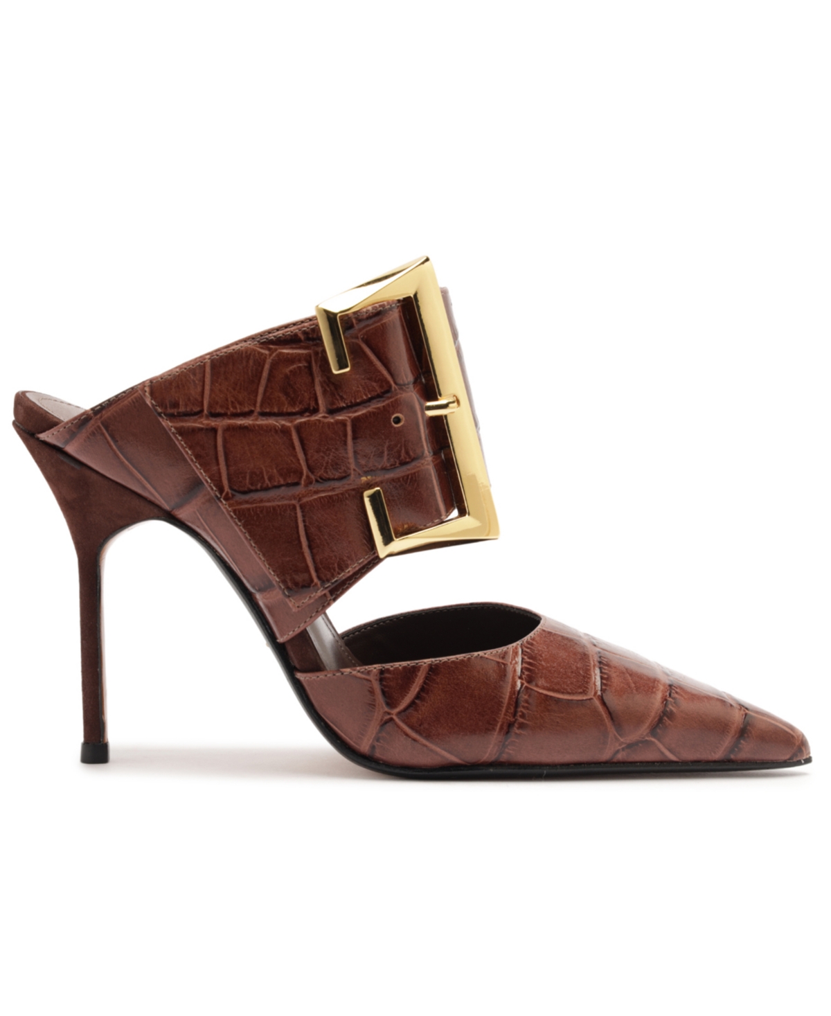Schutz Beatrix Pointed Toe Mule In Brown
