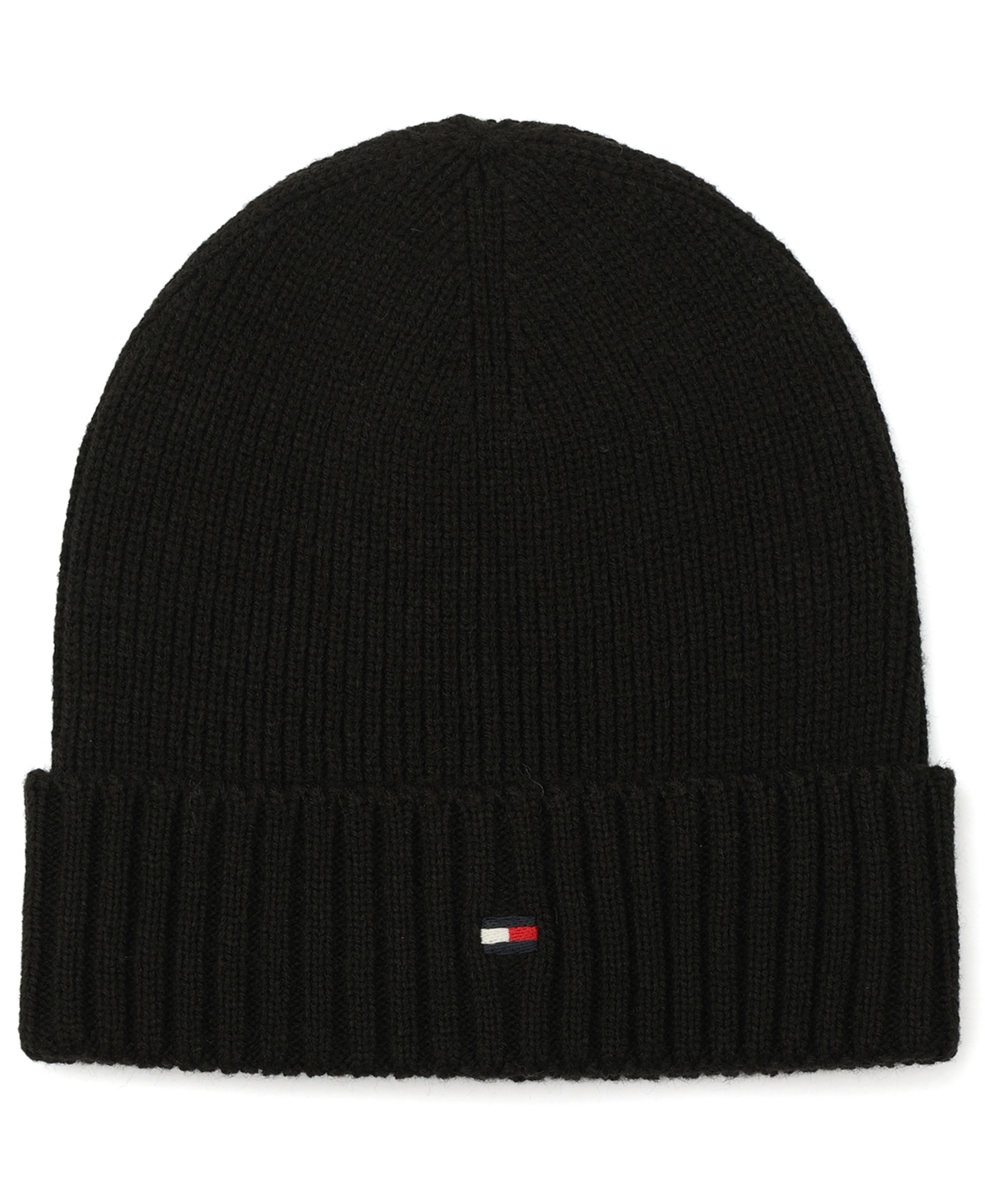 Tommy Hilfiger Men's Core Flag Rib Cuff Hat In Black