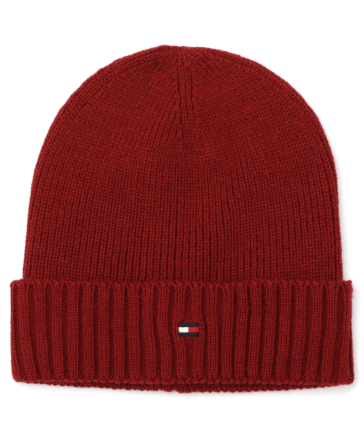 Tommy Hilfiger Men's Core Flag Rib Cuff Hat In Red