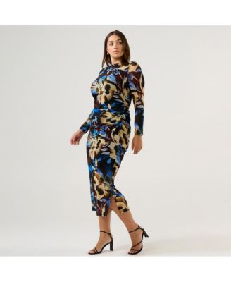 Plus Size Cleo Mesh Midi Dress