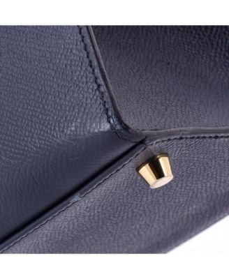 Kelly 28 Handbag Blue Epsom with Gold Hardware