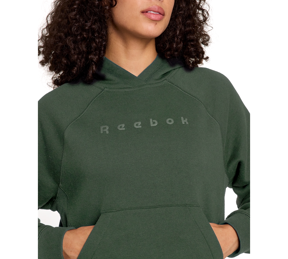Reebok Women's Kangaroo Pocket Hoodie In Green