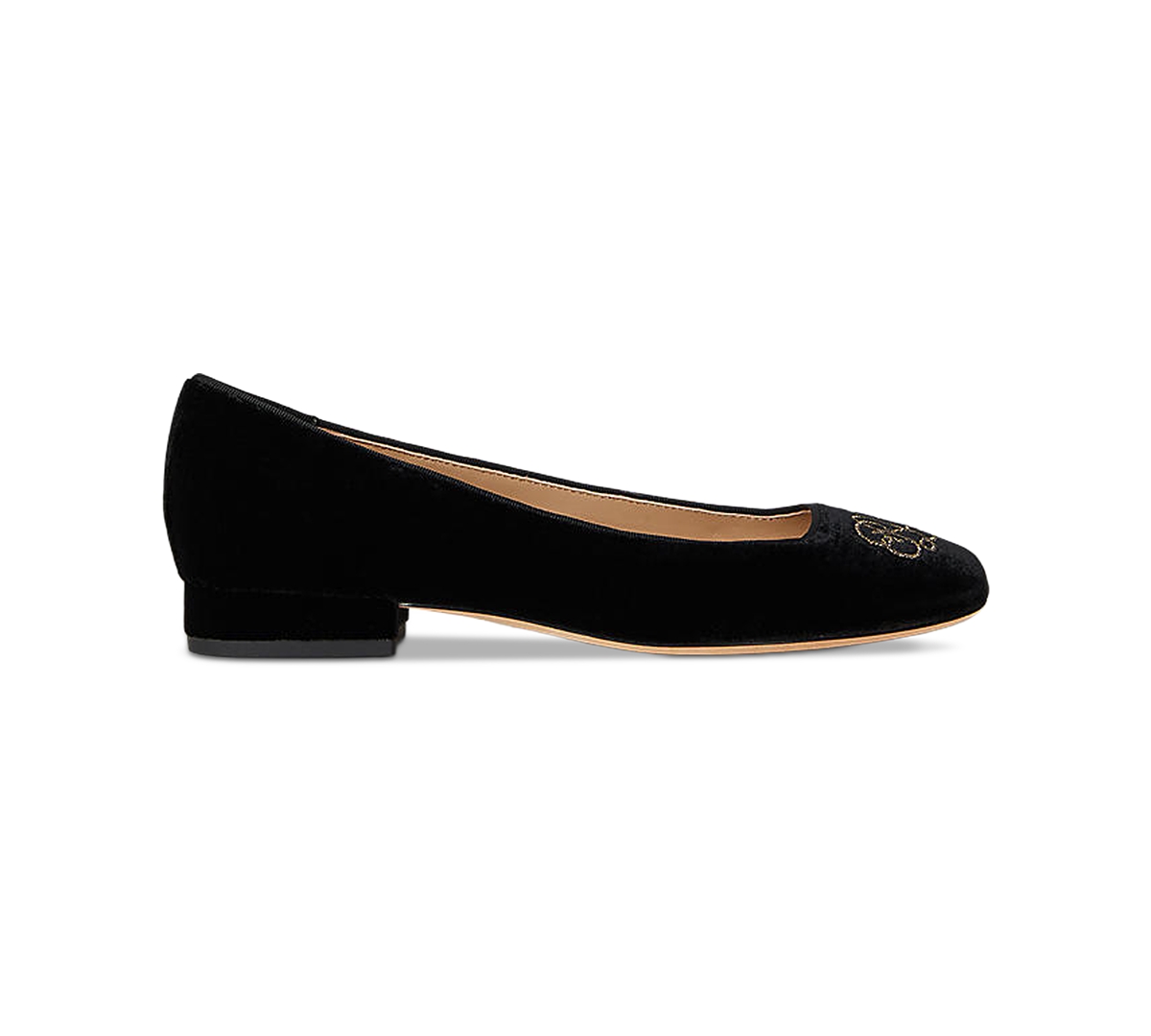 Ralph Lauren Women's Emellie Logo Plaid Ballet Flats In Black