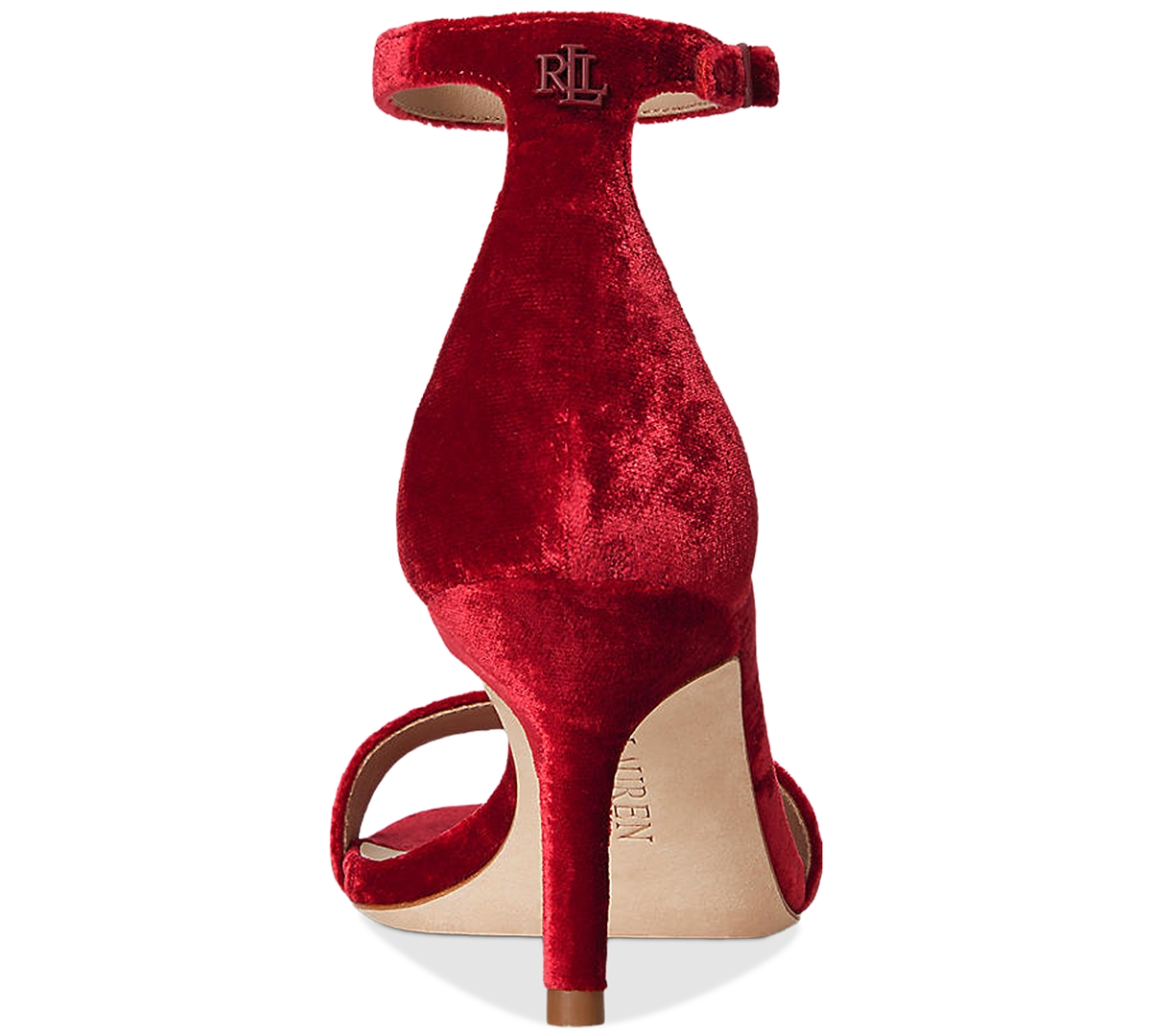 Ralph Lauren Women's Allie Ankle-strap Mid-heel Dress Sandals In Red