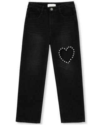 7-20 Heart Cutout Straight Leg Jeans