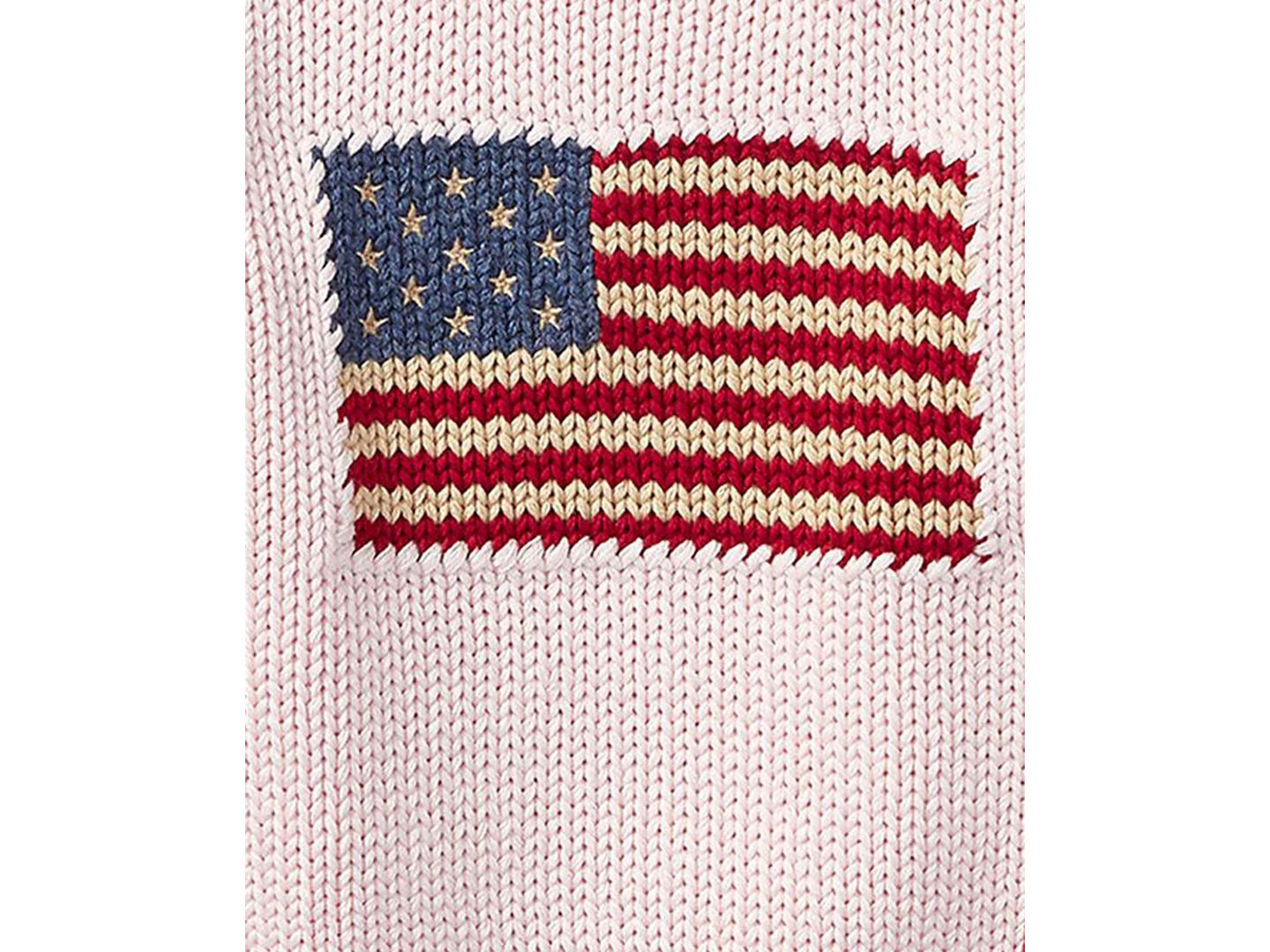 Свитер Polo Ralph Lauren Flag Sweater для девочек-малышей, цвет: Розовый — фото 4