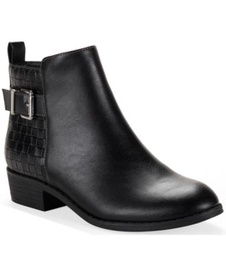 Style & Co - Women's Claraa Buckle Detail Block Heel Booties