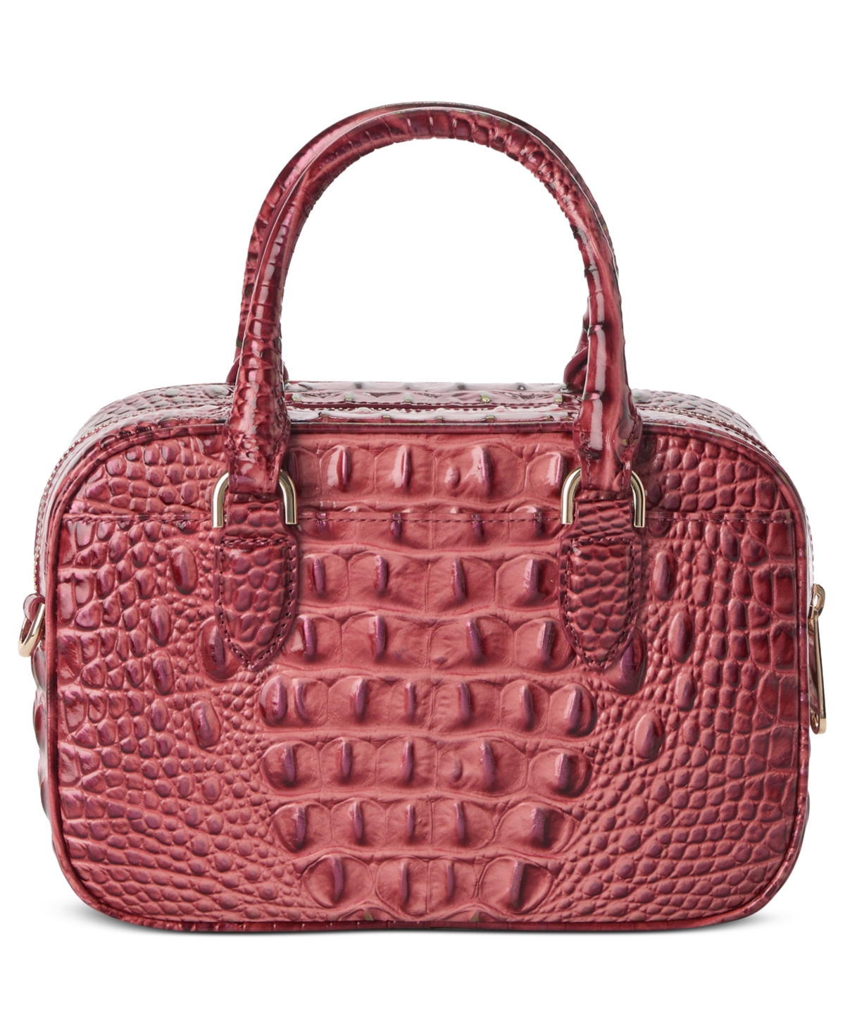 Brahmin Mara Buckle Small Satchel Bag In Purple