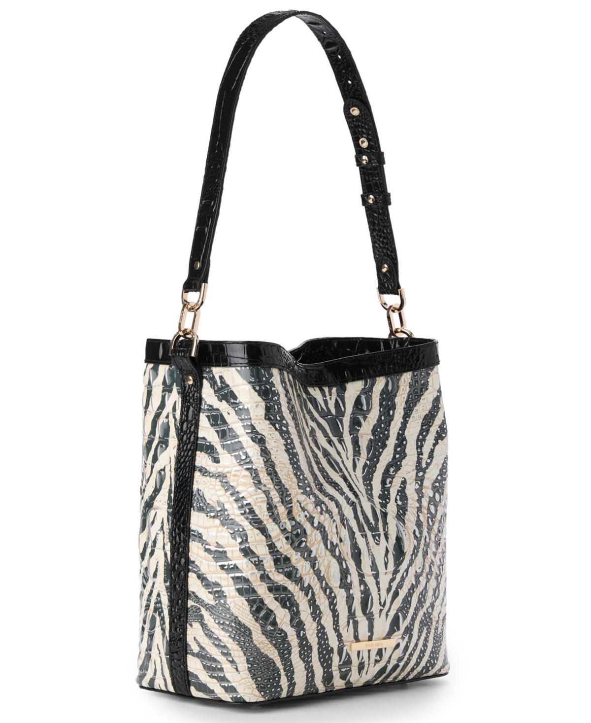 Brahmin Celina Small Leather Bucket Bag In Multi