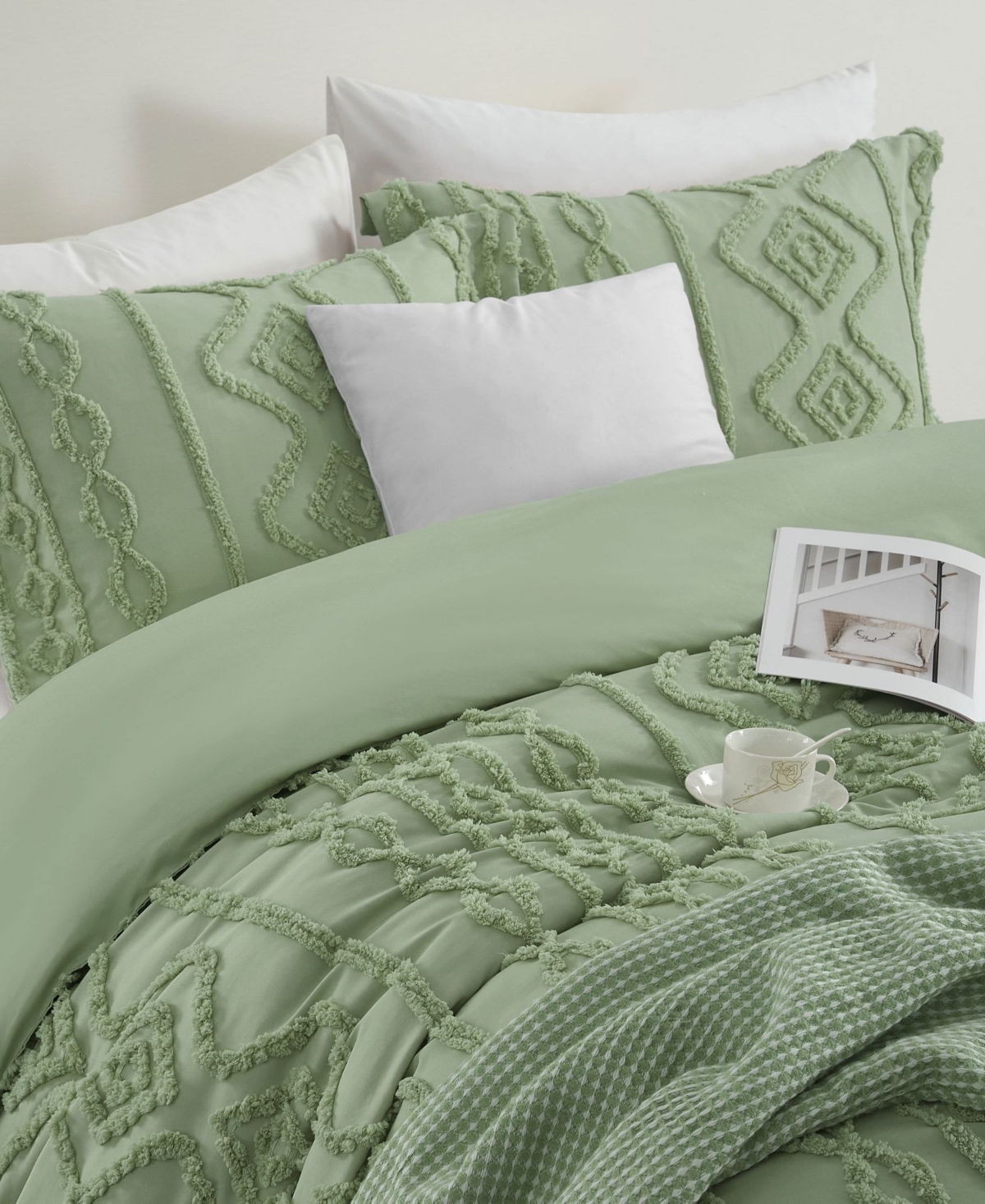 Stratford Park Aluma Geometric 3-pc. Comforter Set, King In Green