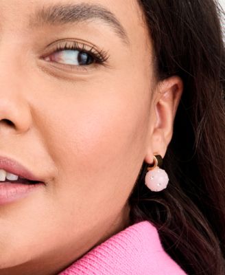 Pav&eacute; Bead Charm Hoop Earrings, Macy's Exclusive