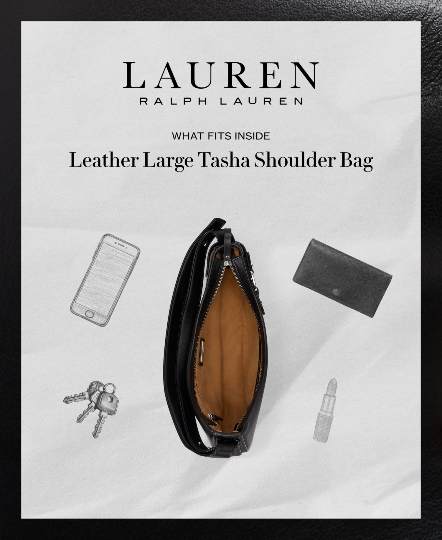 Tasha Leather Large Shoulder Bag