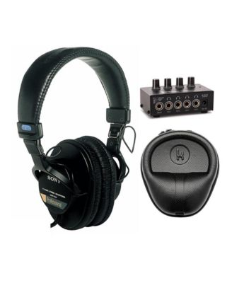 MDR7506 Folding Professional Closed Ear Headphones Bundle