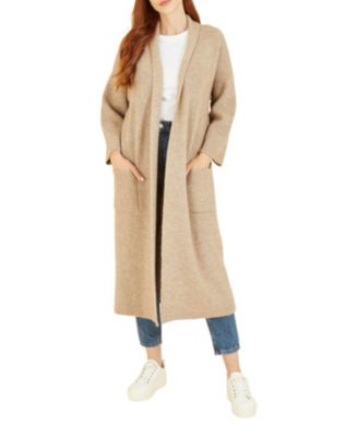 Knitted Maxi Cardigan With Pockets