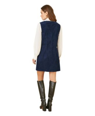 Women's Cord Tunic Dress With Pockets