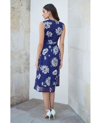 Women's Floral Print Stretch Mesh Dress