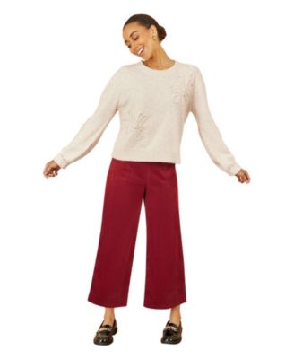 Women's Floral Applique Sweater