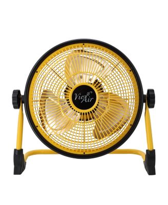 12 Inch Rechargeable Indoor/Outdoor Floor Fan (IPX4 Rated) in Yellow