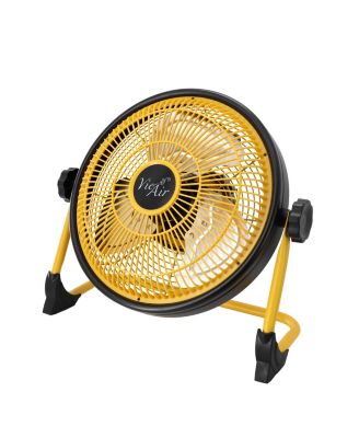 12 Inch Rechargeable Indoor/Outdoor Floor Fan (IPX4 Rated) in Yellow