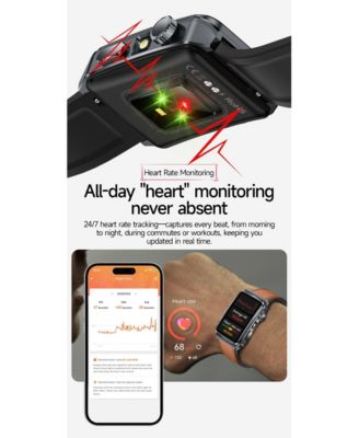 Advanced Outdoor Health Smart Bracelet with Flashlight and Continuous Monitoring -Pink