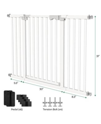 30"-50" Width Auto Close Baby Gates Adjustable Pet Gate for Dogs and Cats