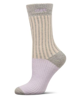 Women's Inspirations Embroidered Cuff Crew Socks