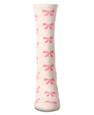 Women's "Bows" Cashmere Blend Crew Sock