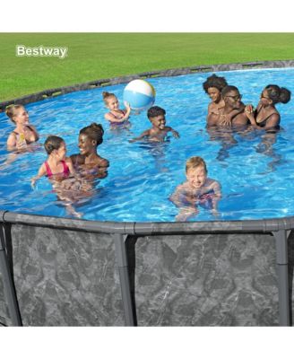 APX 365 18'x52" Round Above Ground Swimming Pool Set with Pump & Ladder