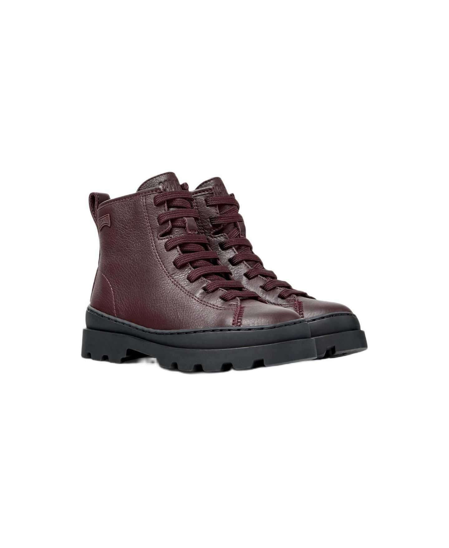 Ботинки Camper Brutus Kids Unisex Leather Boots для мальчиков, цвет: Бордовый — фото 1
