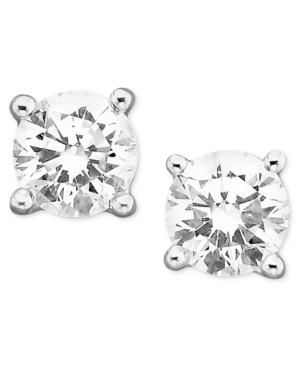 image of Certified Colorless Diamond Stud Earrings in 18k White Gold (1/3 ct. t.w.)